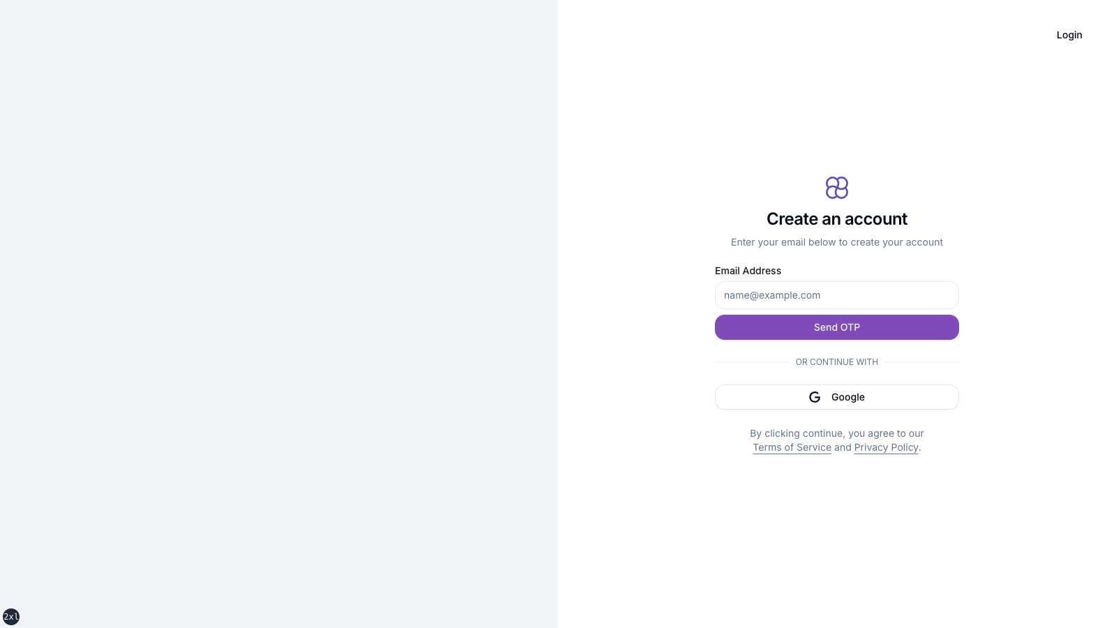 OnLynk sign-up page